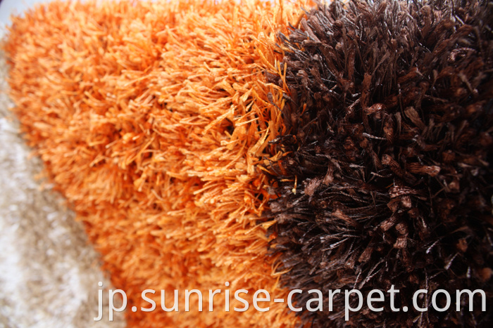 Polyester mix Shaggy carpet with Design